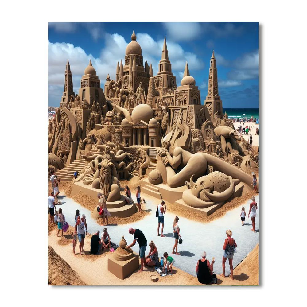 Algarve International Sand Sculpture Festival - Portugal Paint By Number