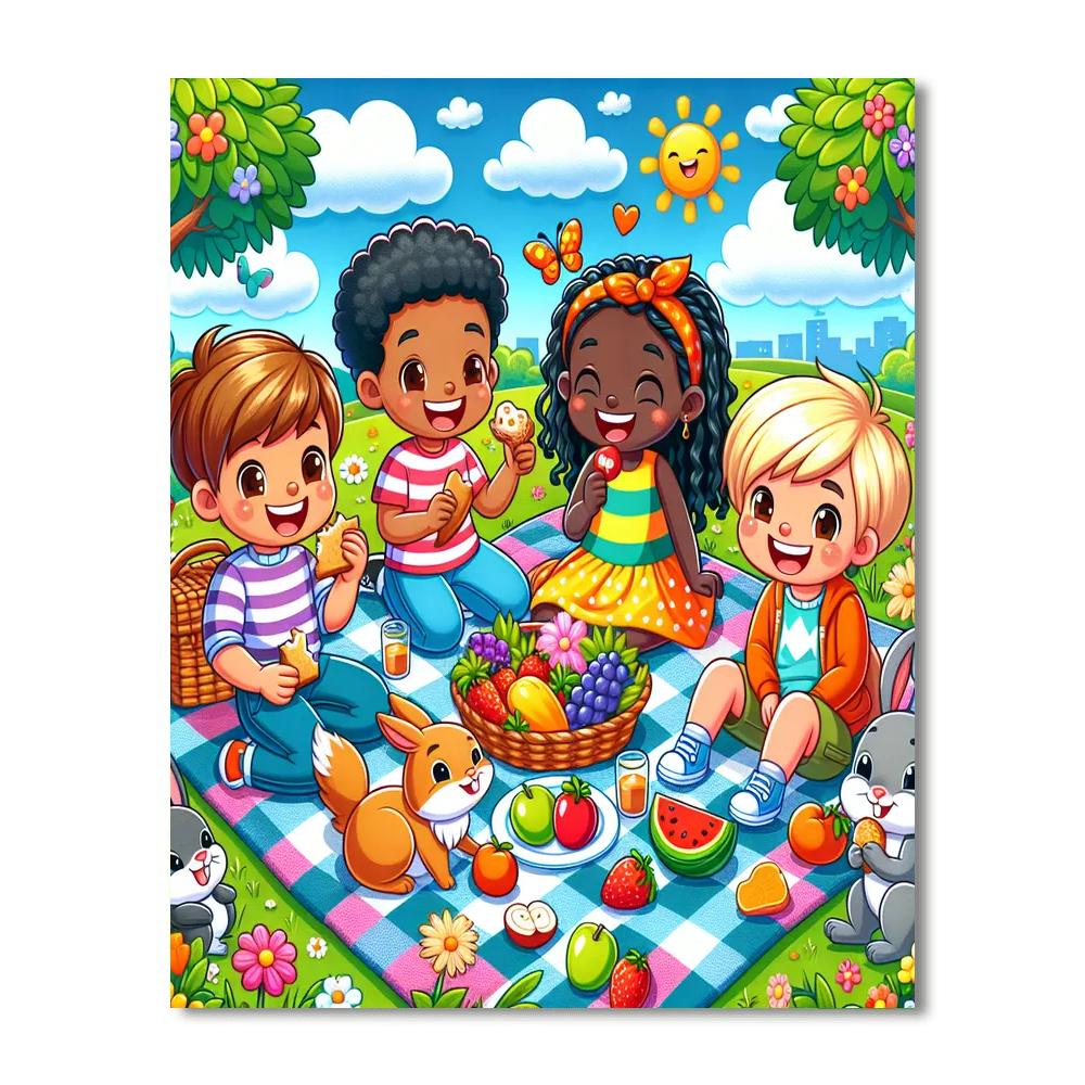 Giggling Picnic Adventure Numbered Painting Kits