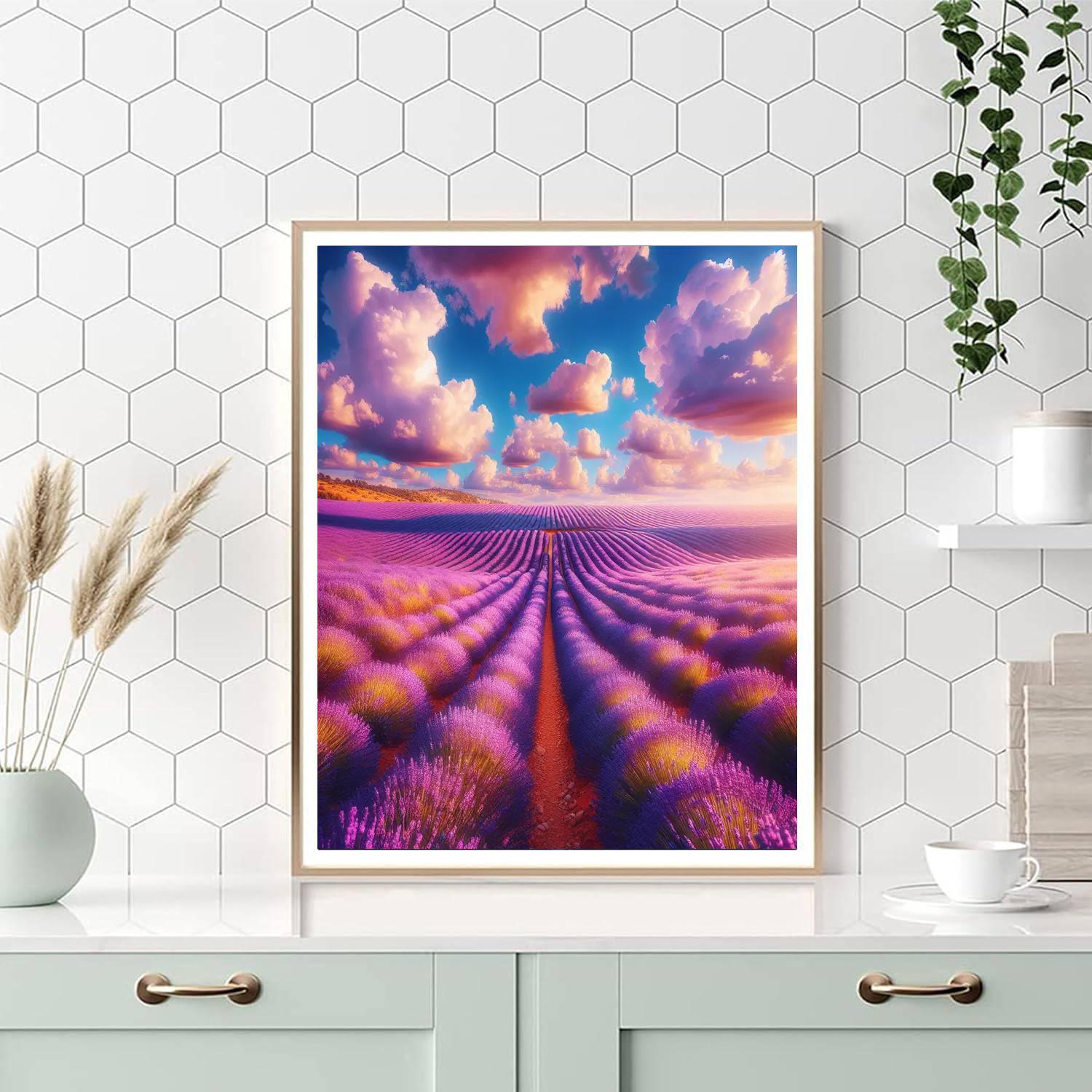 Peaceful Lavender Farm DIY Paint By Numbers