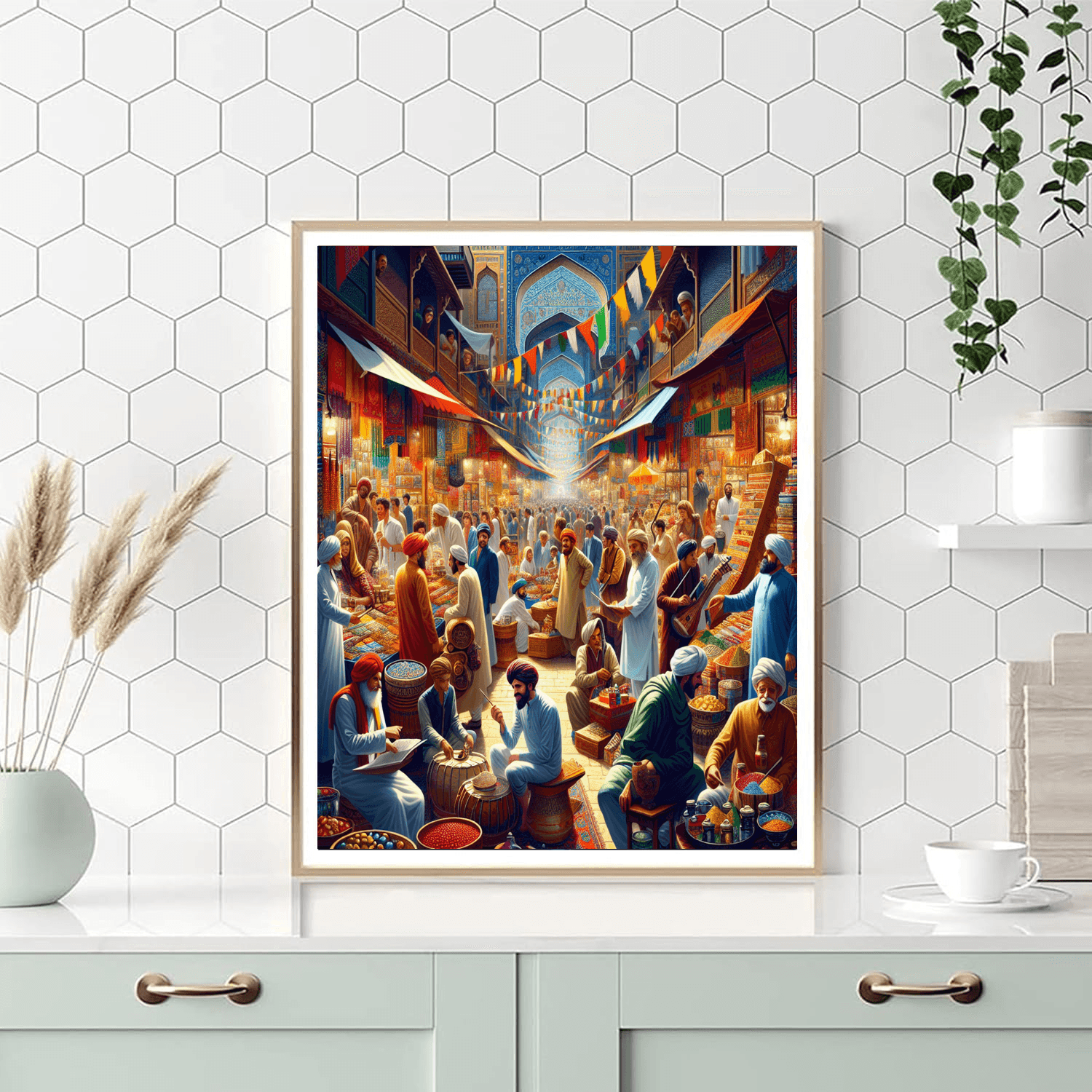 Vibrant Bazaar Delight Painting By Numbers Kit