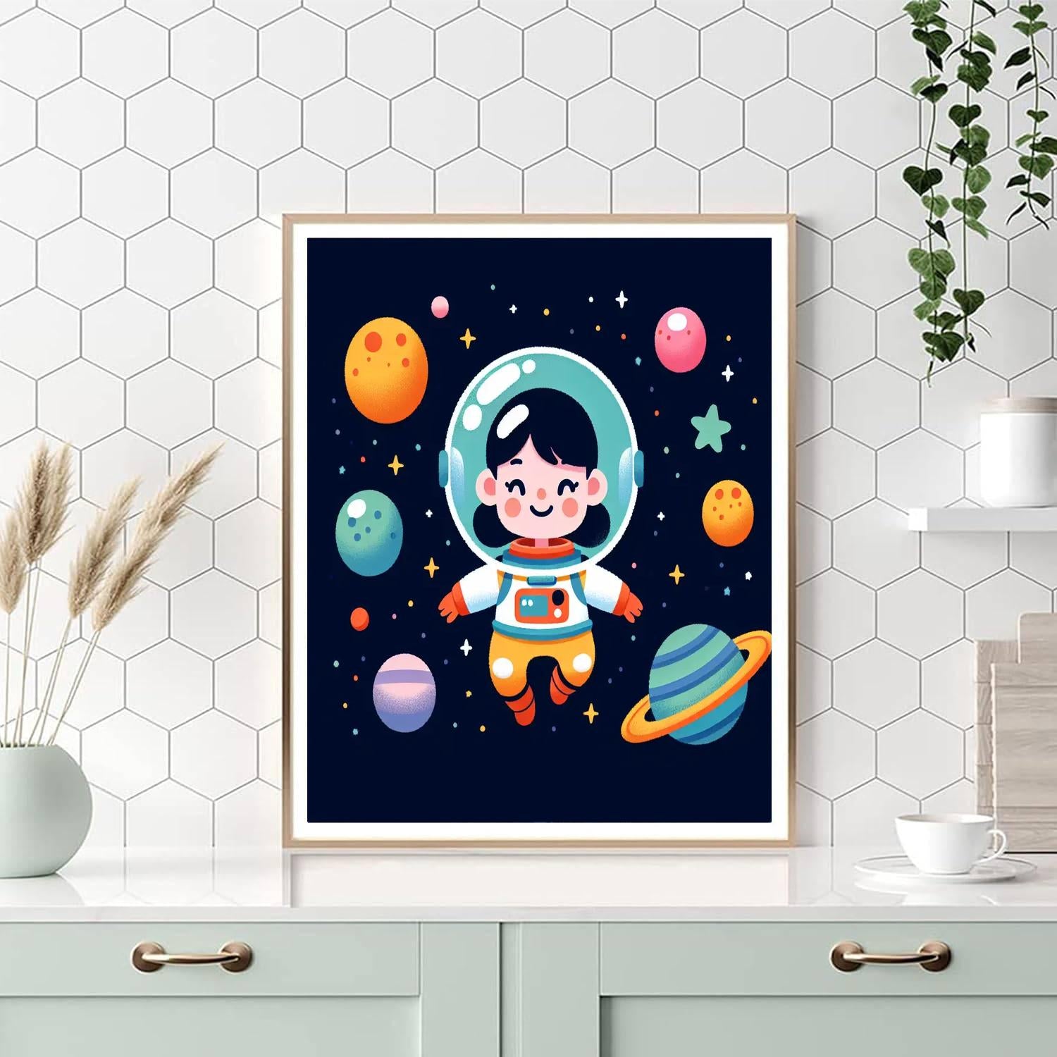 Starry Astronaut Painting By Numbers Kit