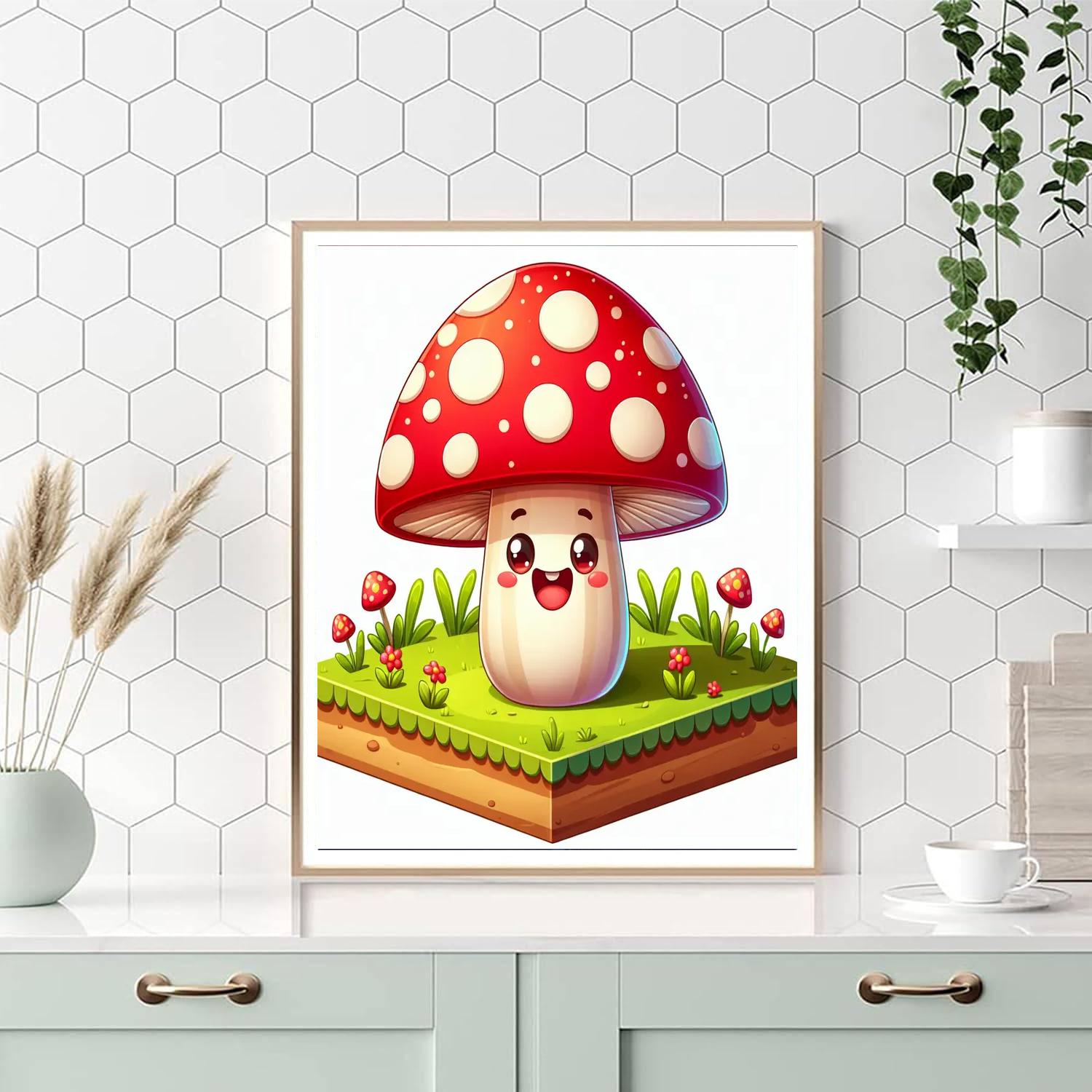 Whimsical Toadstool Painting By Numbers Kit