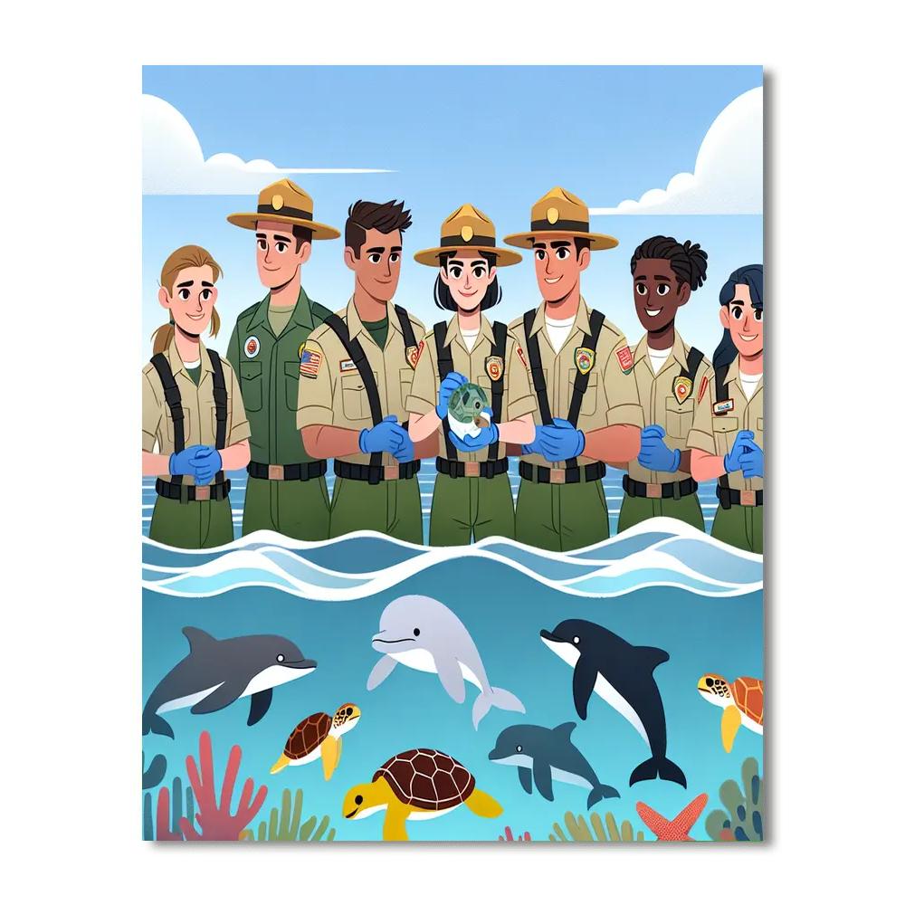 Ocean Rescue Rangers Numbered Painting Kits