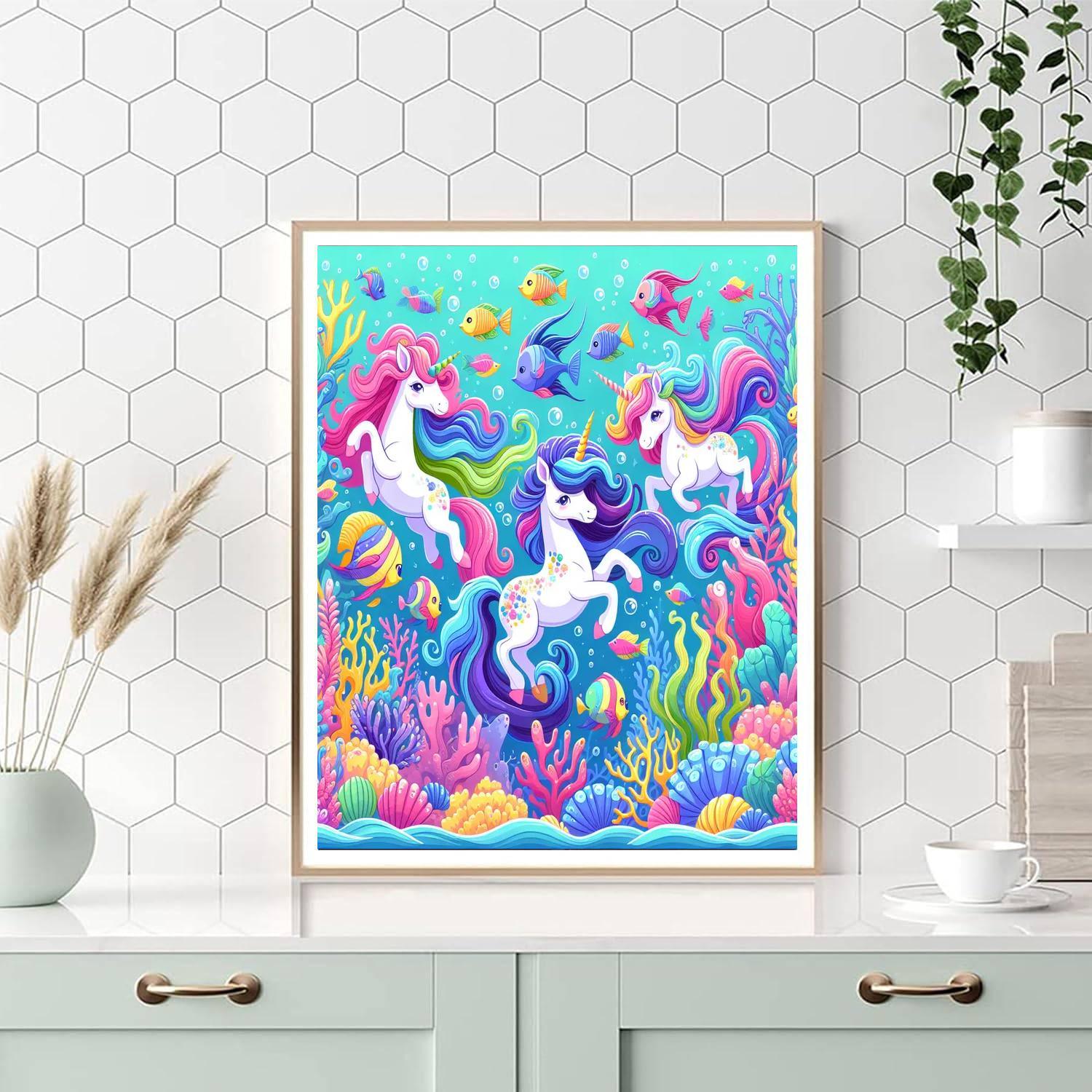 Underwater Unicorn Utopia Paint By Color