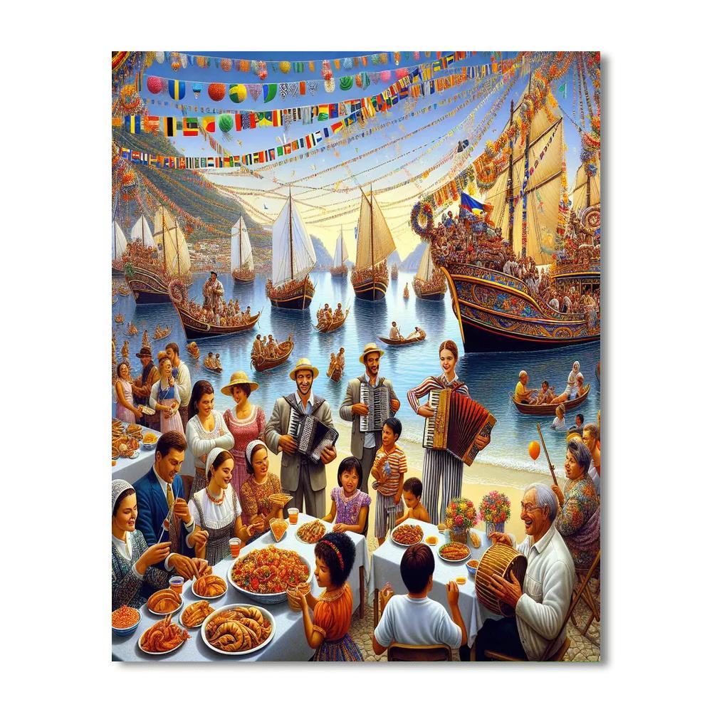 Festival Of The Sea - Italy Painting Number Kit