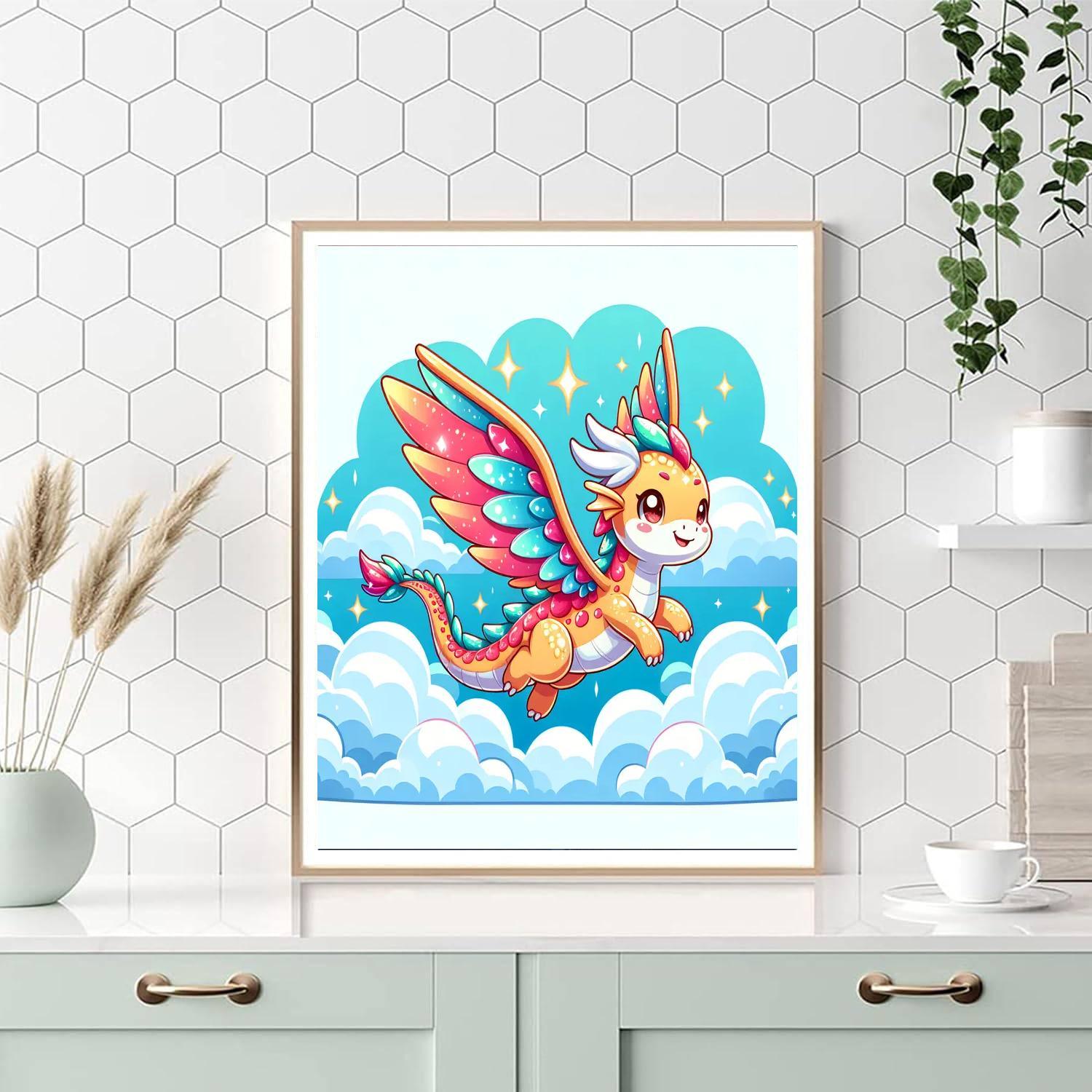 Sparkly Dragon Painting Number Kit