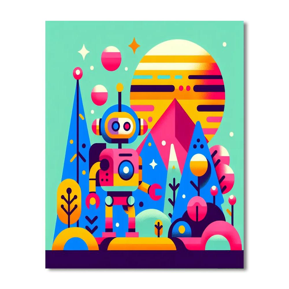 Robot's Discovery Adventure Painting Number Kit