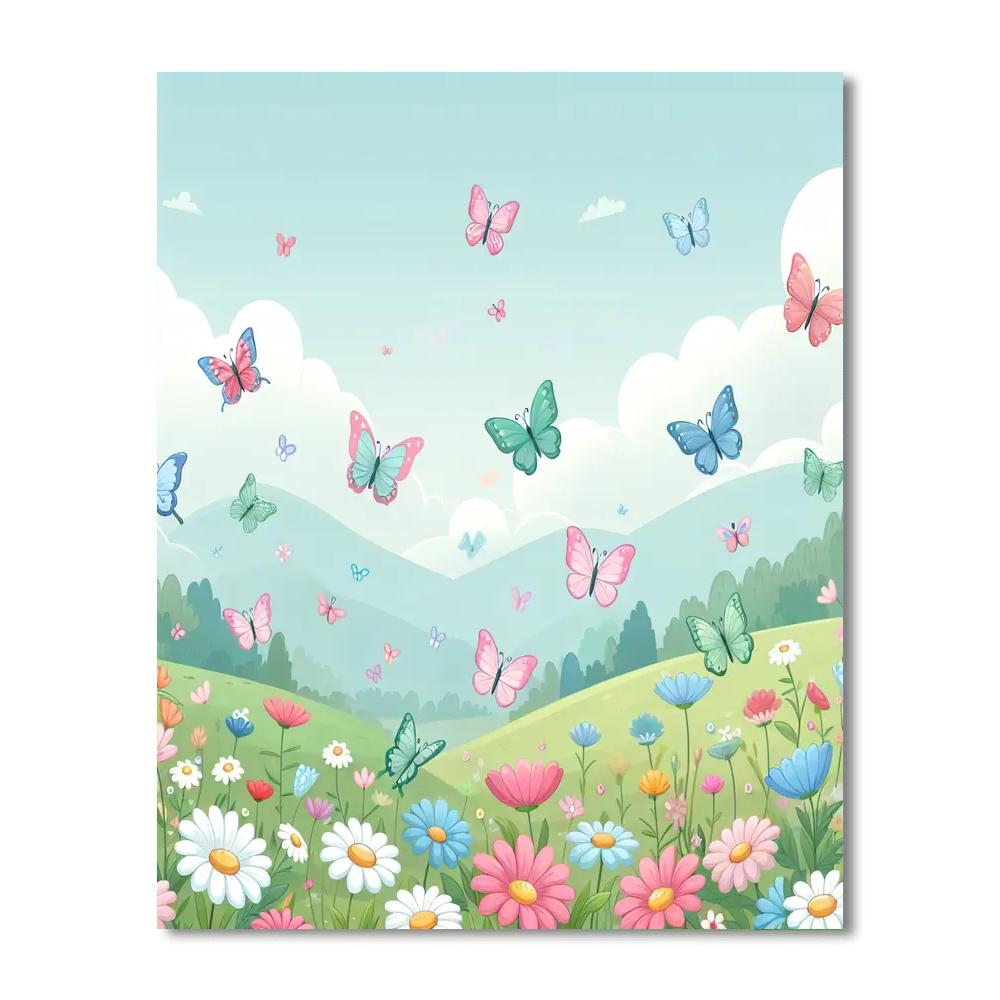 Charming Butterfly Ballet Painting Number Kit