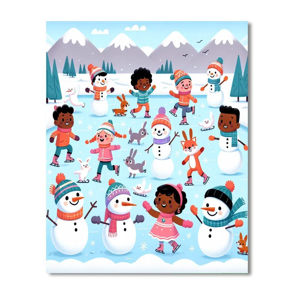 Joyful Winter Play Paint By Number