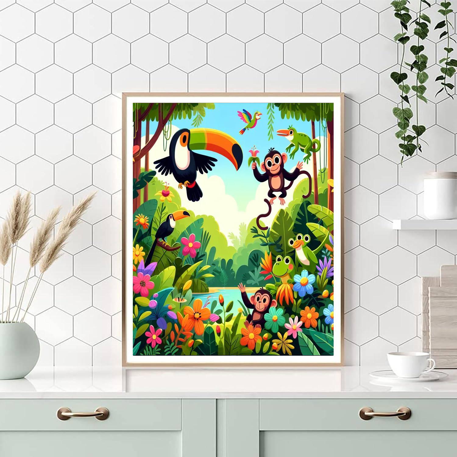 Radiant Rainforests Paint By Numbers Art