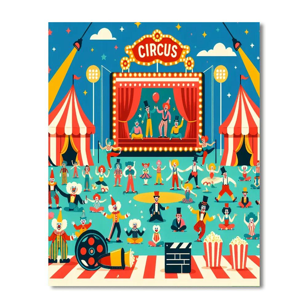 Cinematic Circus Paint By Numbers Art