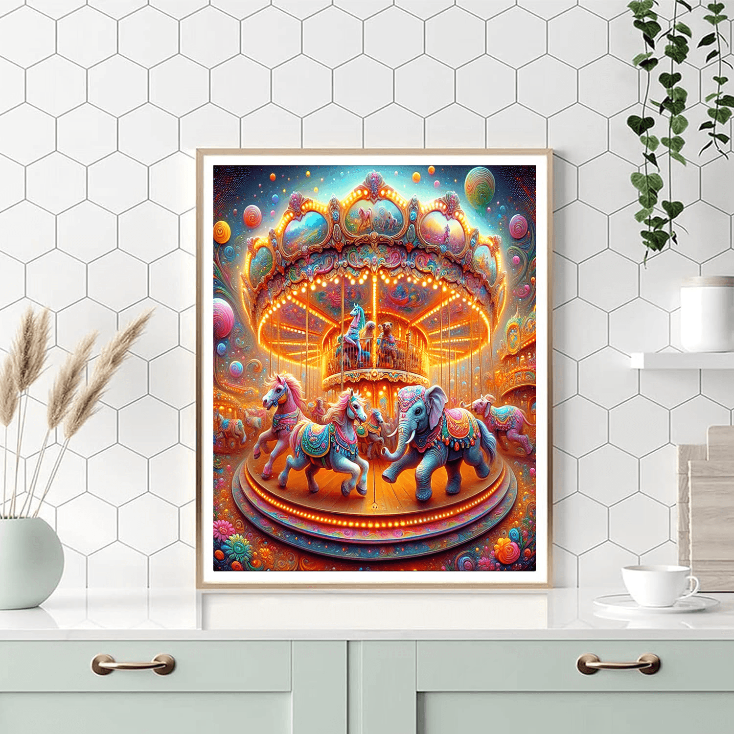 Magical Carousel Adventure Painting Number Kit