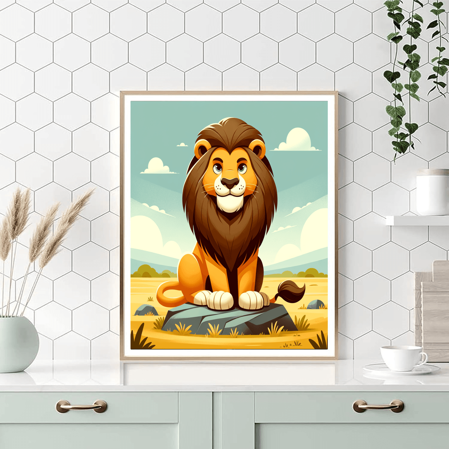 Courageous Lion Painting By Numbers Kit