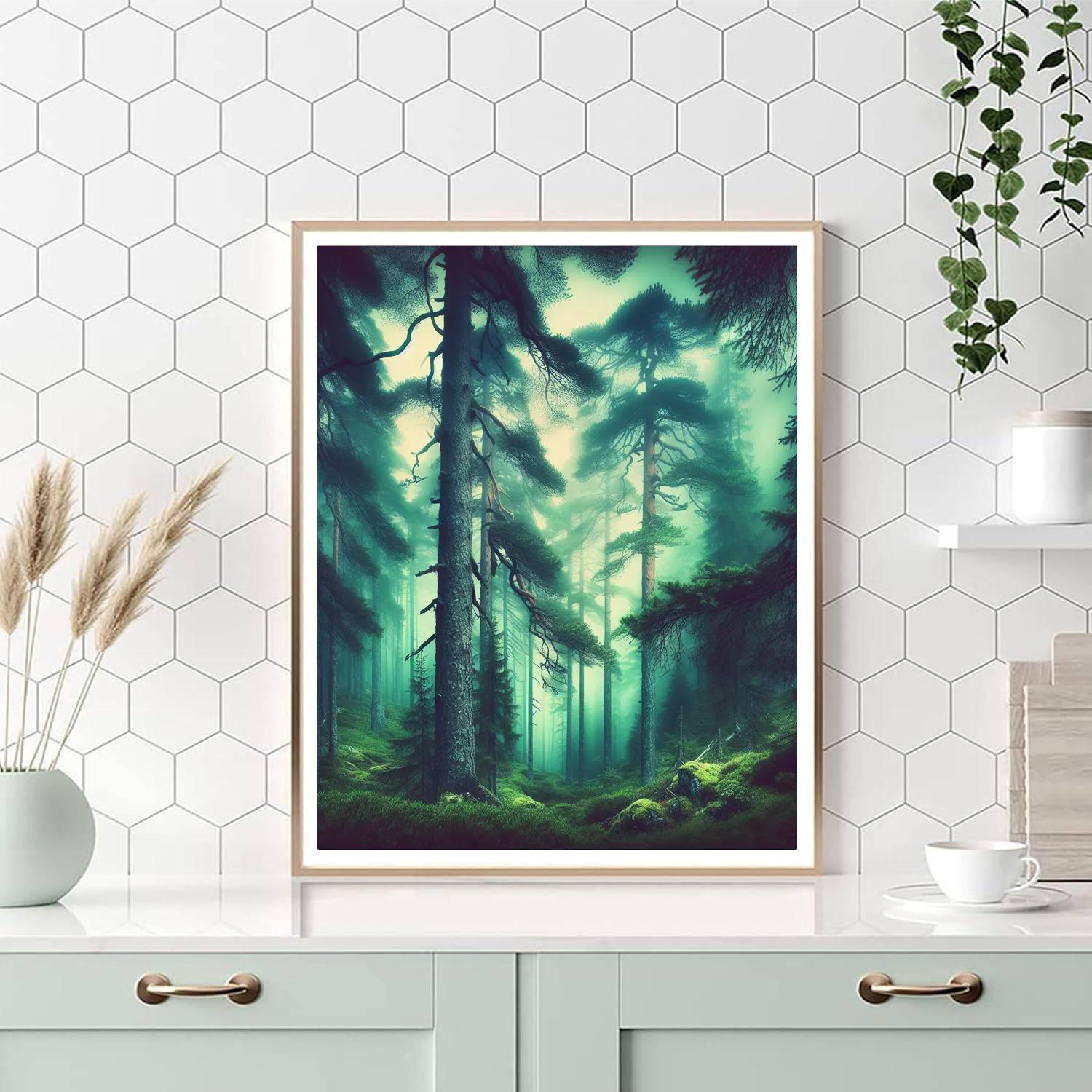Mystic Nordic Forest Painting Number Kit