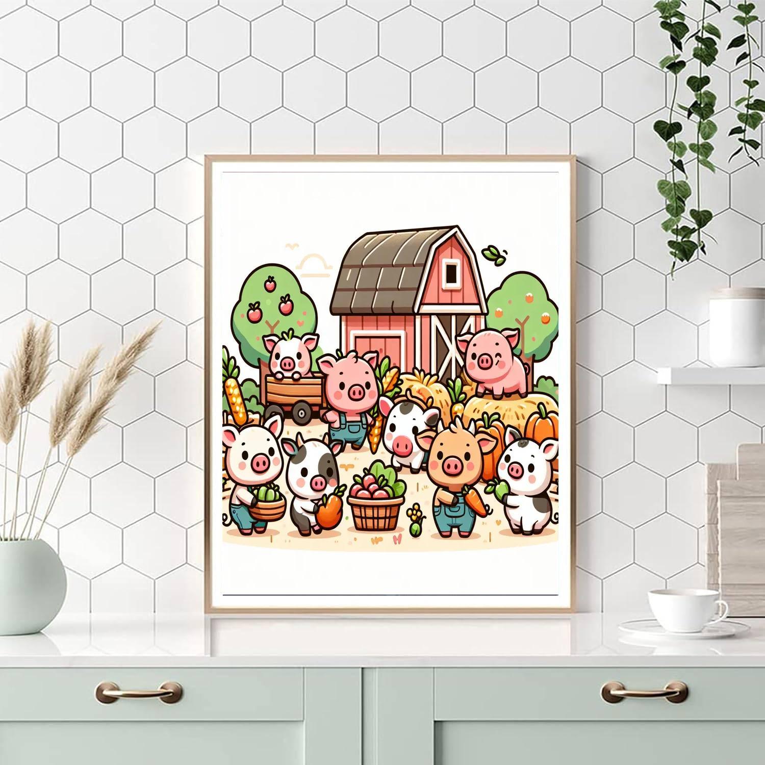 Farmyard Harvest Celebration Paint By Number