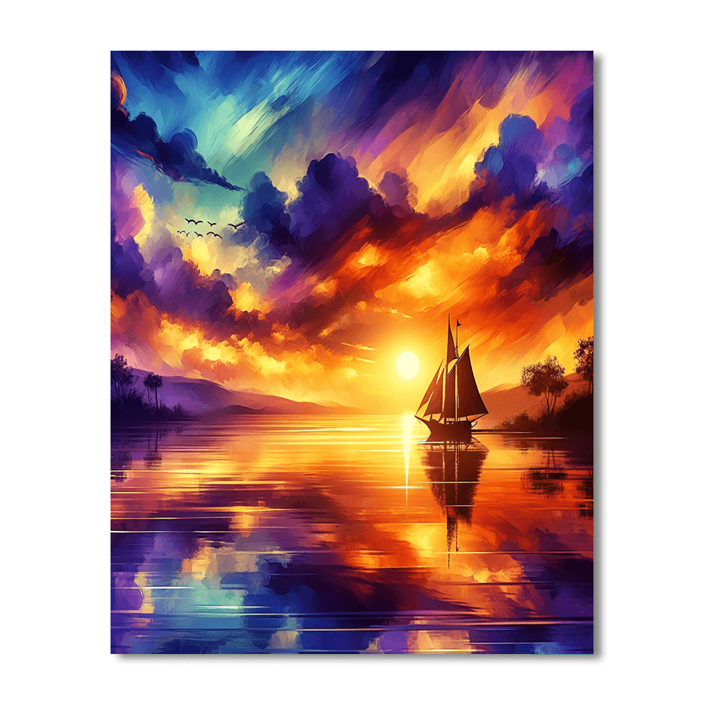 Sailing Into The Sunset Paint By Numbers Kits