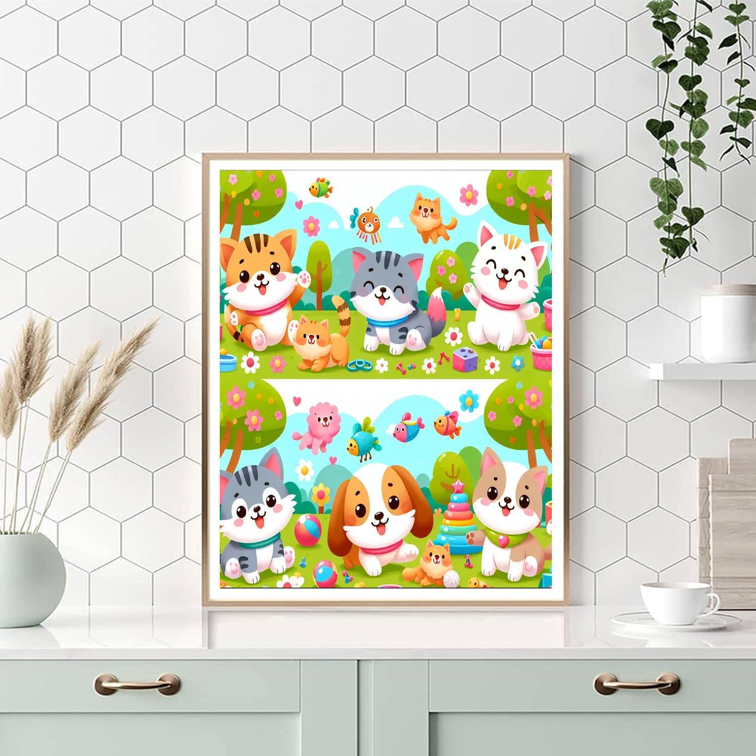 Playful Pet Day Numbered Painting Kits