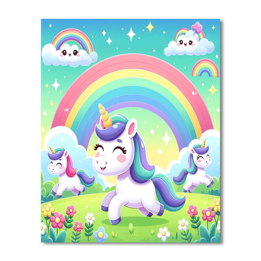 Mystical Unicorn Fields Numbered Painting Kits