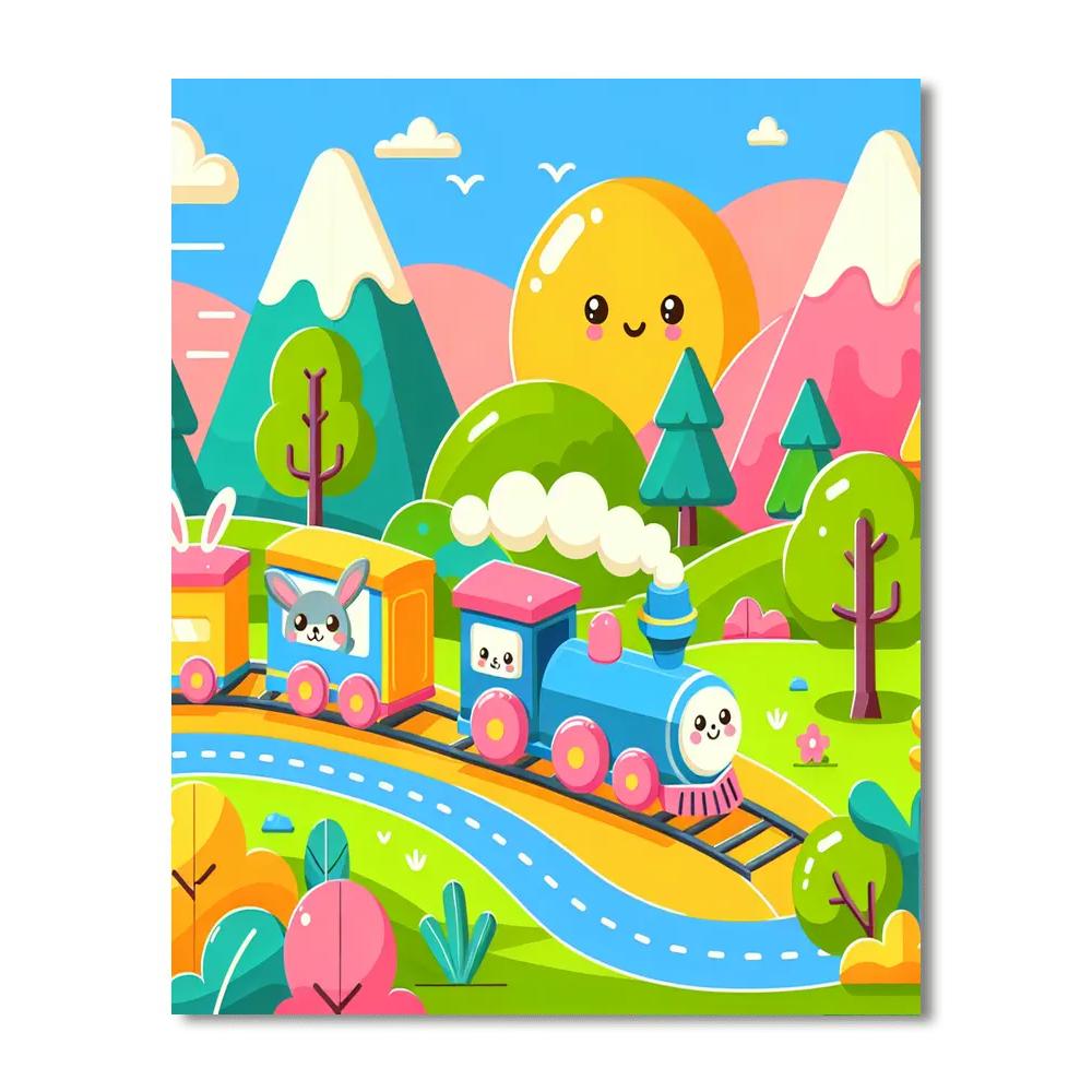 Adventurous Train Journey Paint By Color