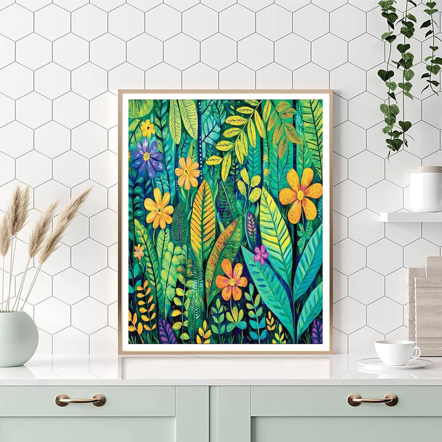 Frida Kahlo Inspired Heart Of The Forest  Numbered Painting Kits