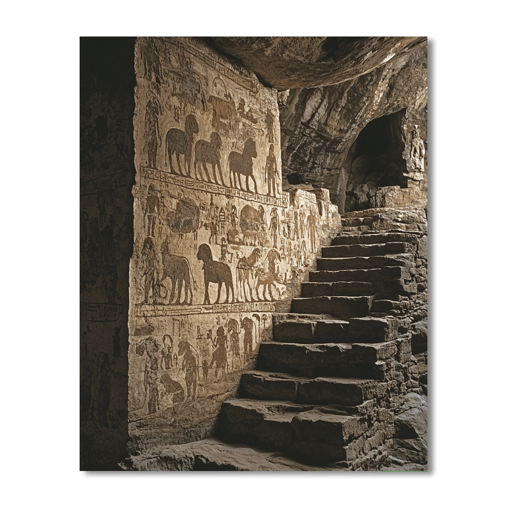 Bhimbetka Rock Shelters - India Painting By Numbers Kit