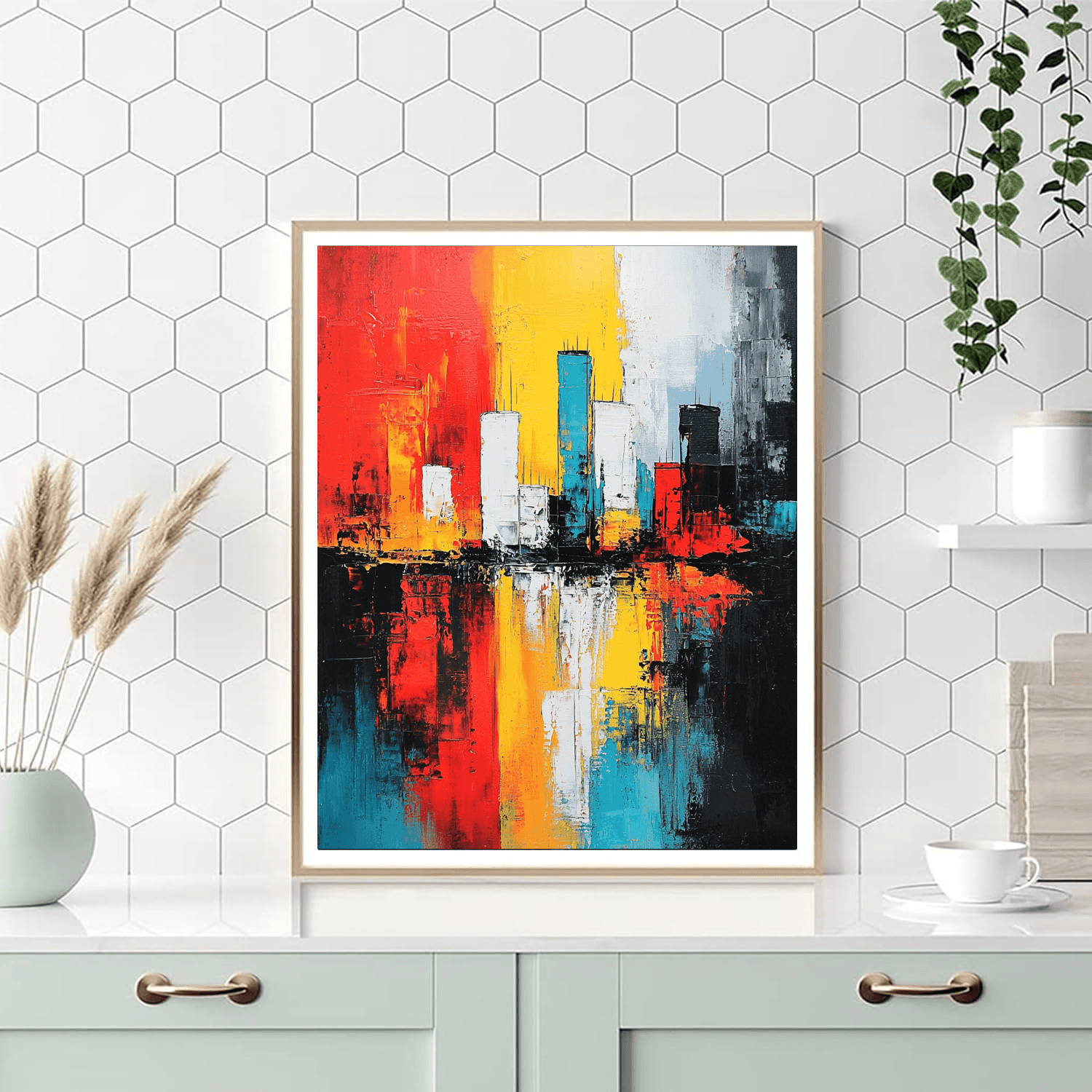 Munch Inspired Expressionist Urban Landscape - DIY Painting By Numbers Kit