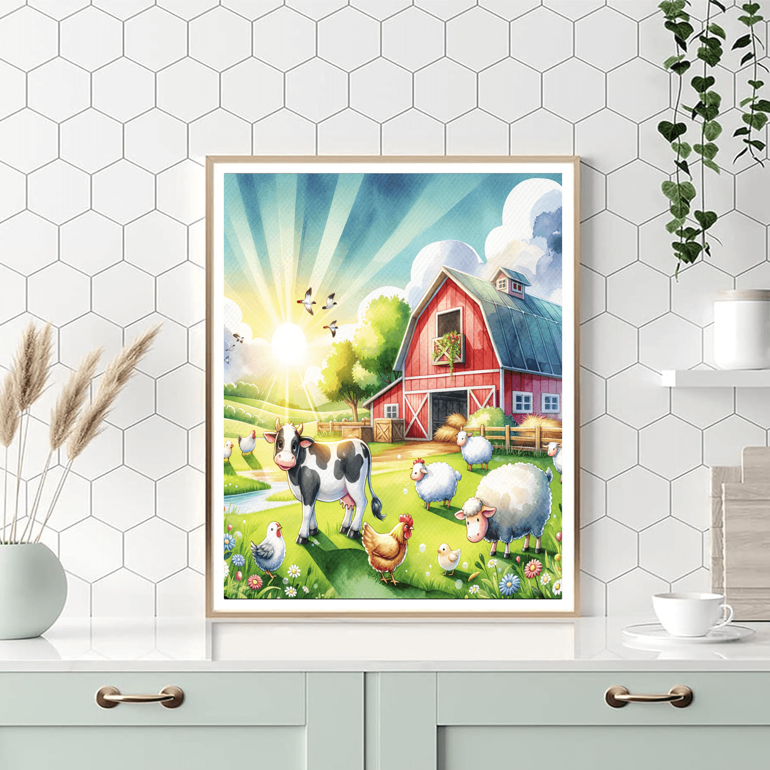 Sunny Farm Friends Painting Number Kit