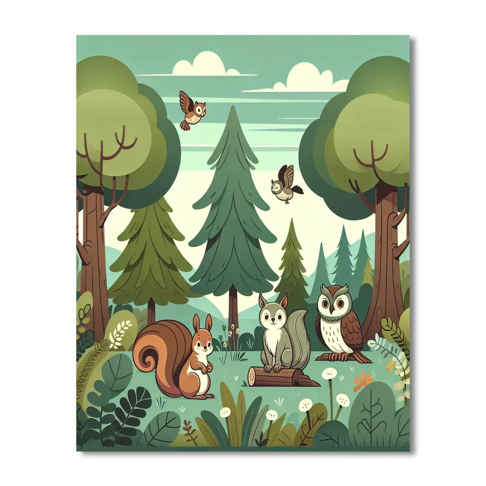 Woodland Retreat Painting Number Kit