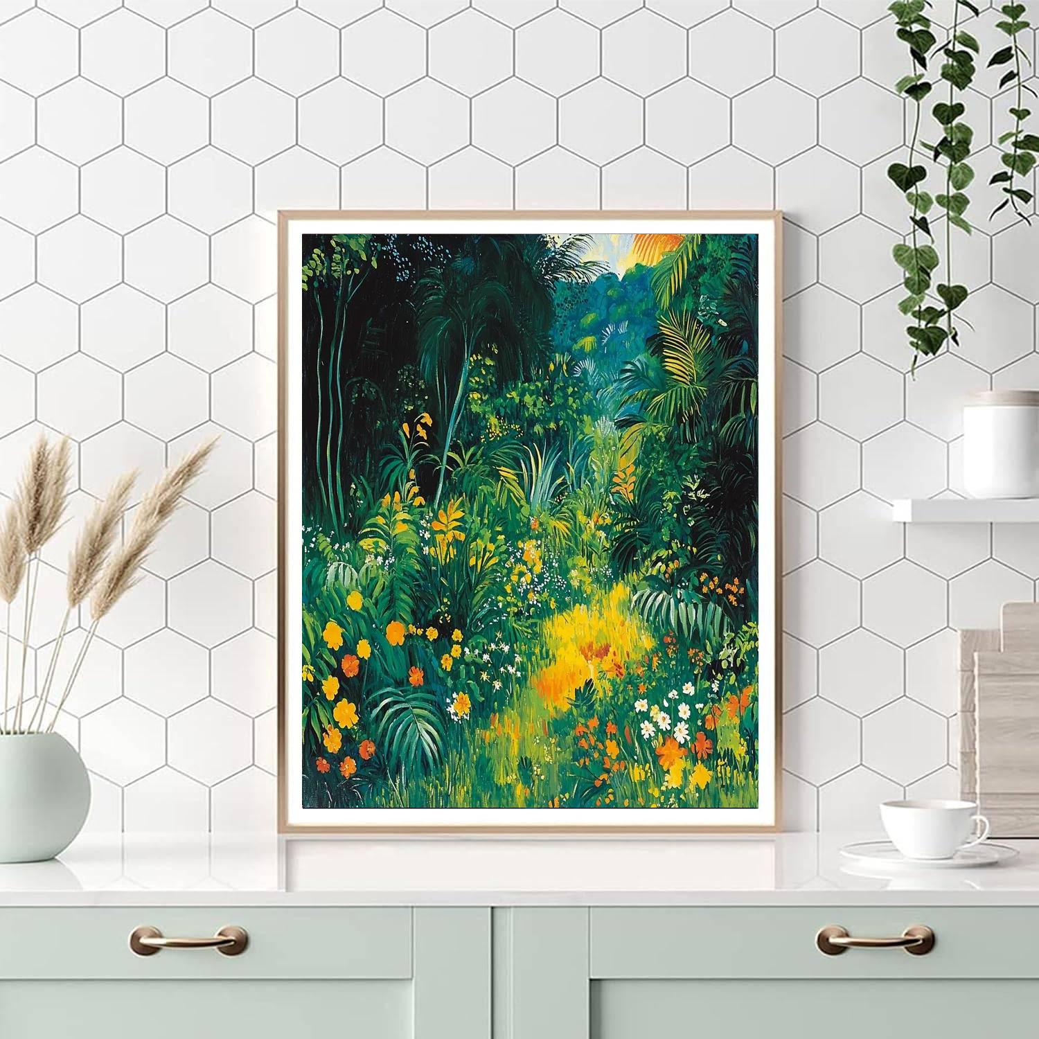 Henri Rousseau Inspired Jungle Hues  Paint By Number