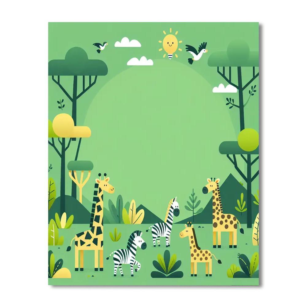 Sunny Jungle Safari Paint By Numbers Kits