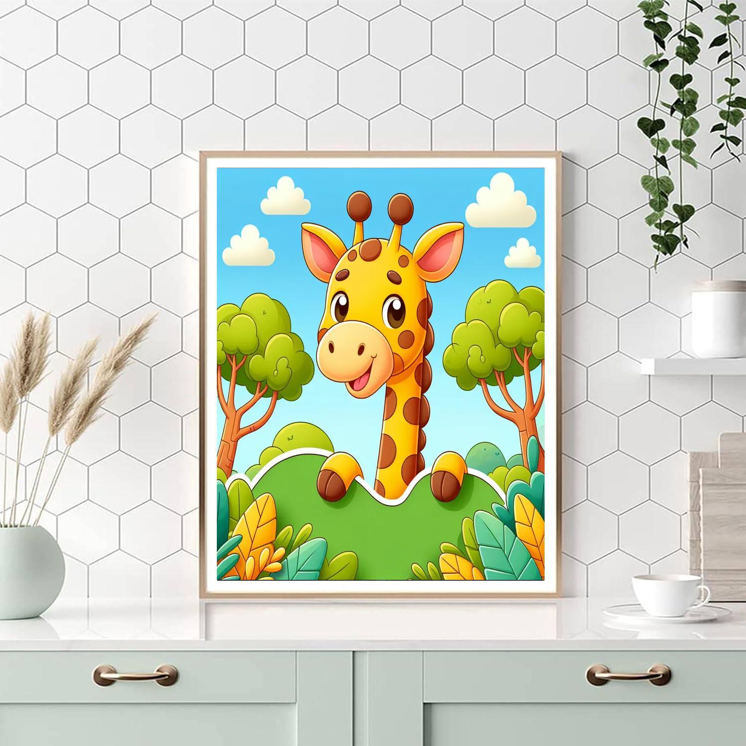 Adventurous Giraffe DIY Paint By Numbers