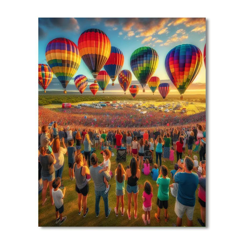 The Great Texas Balloon Race Paint By Number