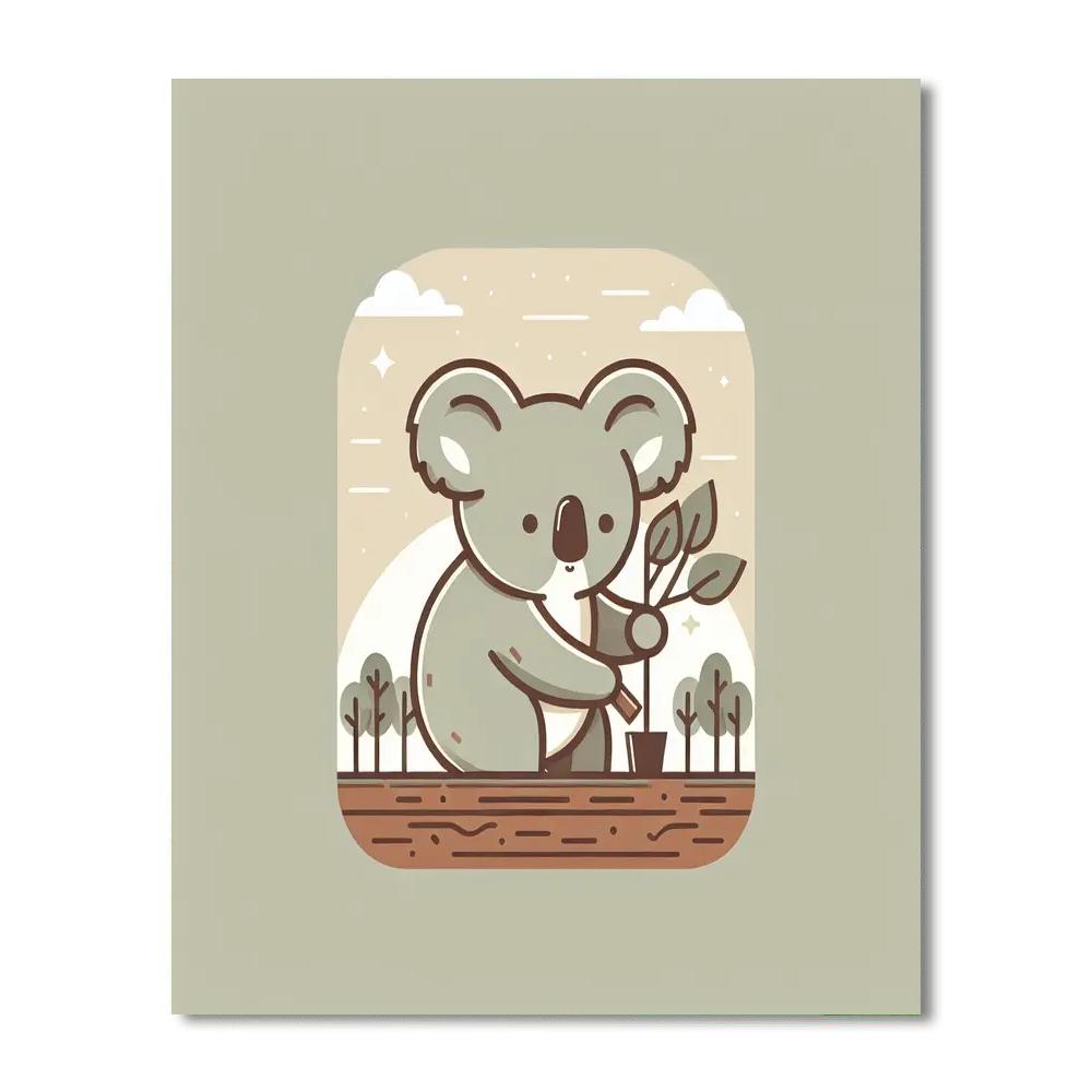 Eco-friendly Koala Painting Number Kit