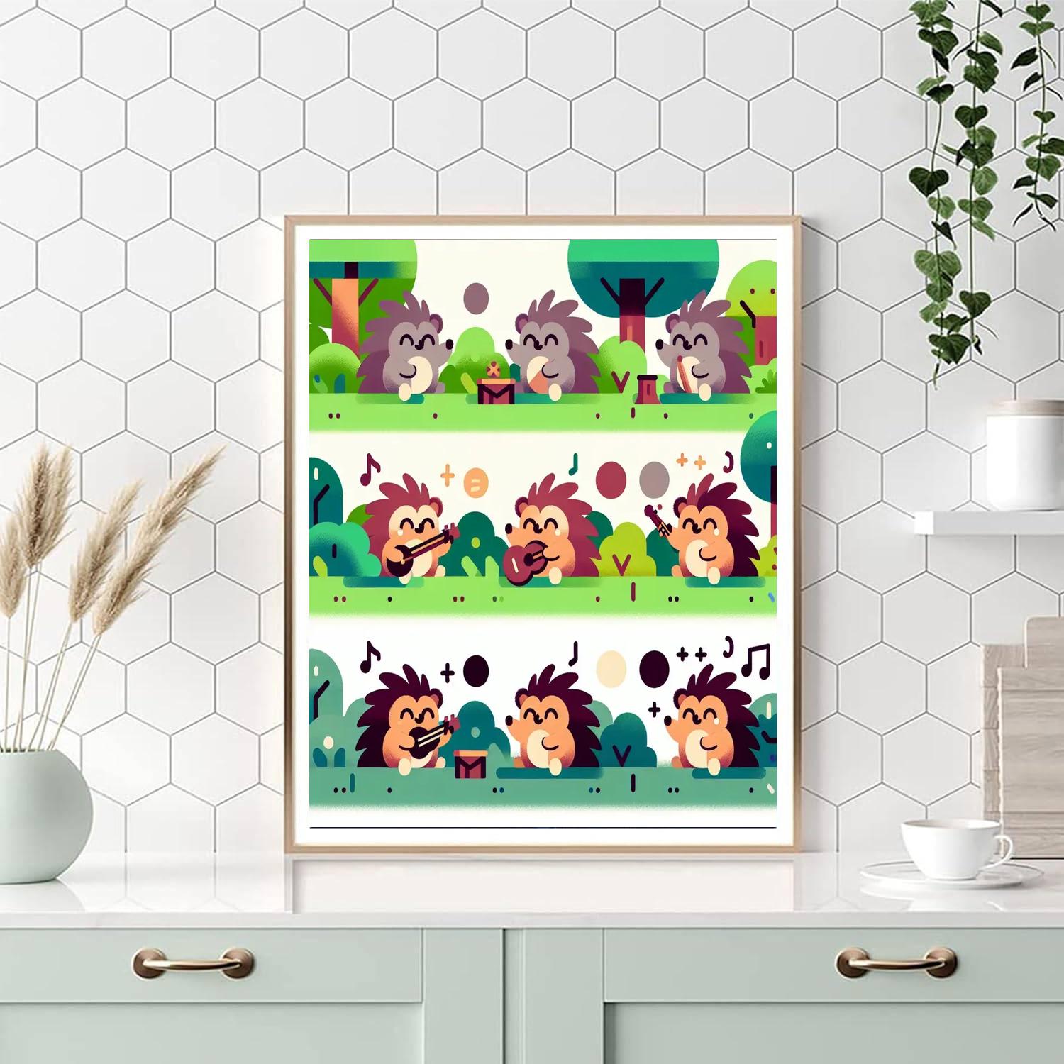 Harmonious Hedgehog Harmony Numbered Painting Kits