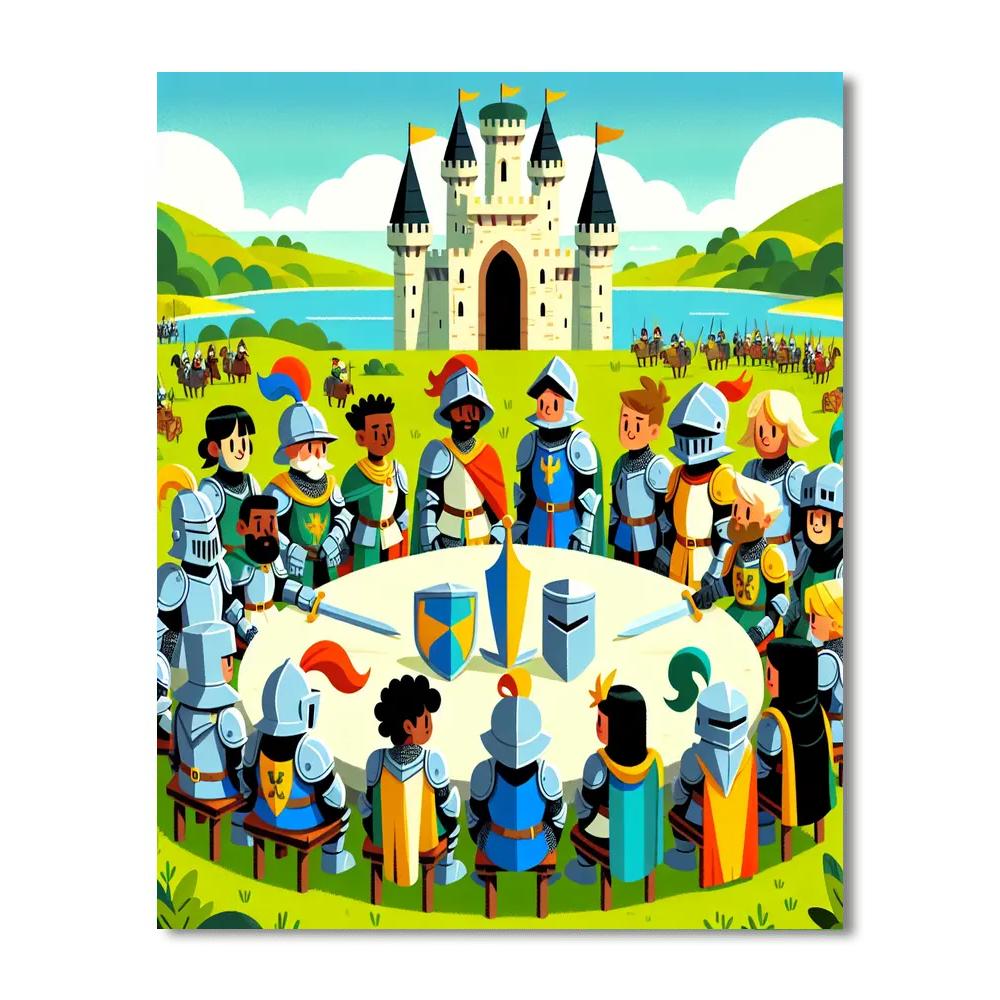 Knights Of The Round DIY Paint By Numbers