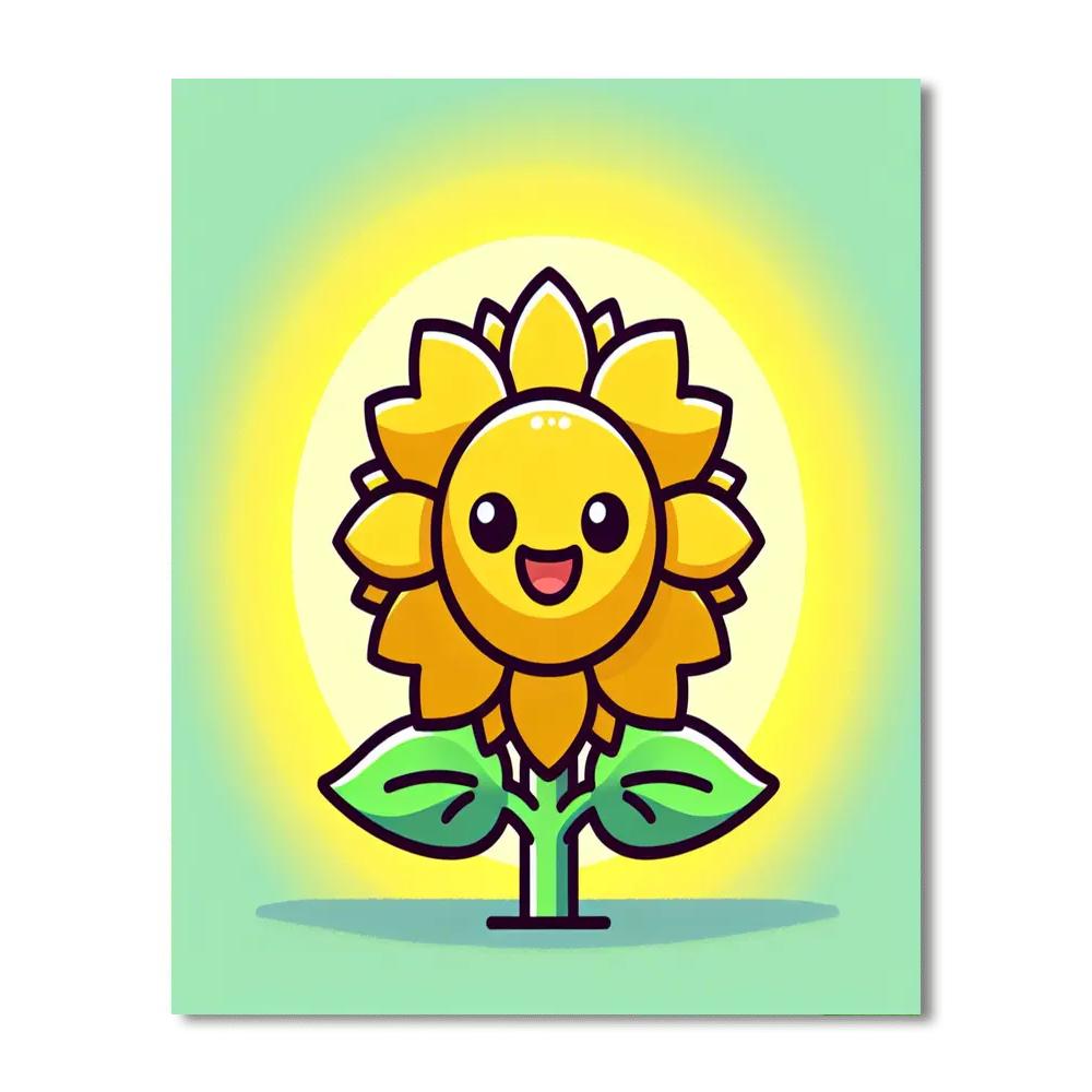 Silly Sunflower Painting Number Kit