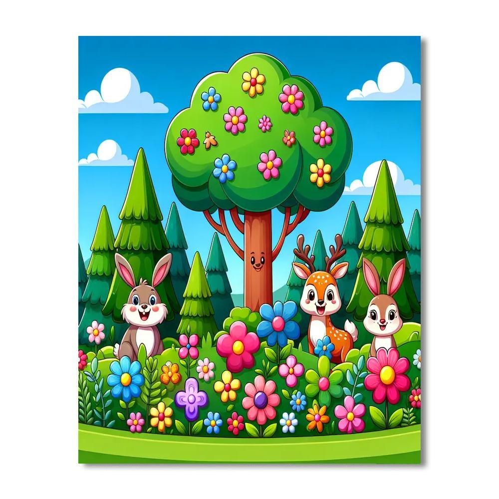 A Day In The Forest Painting By Numbers Kit