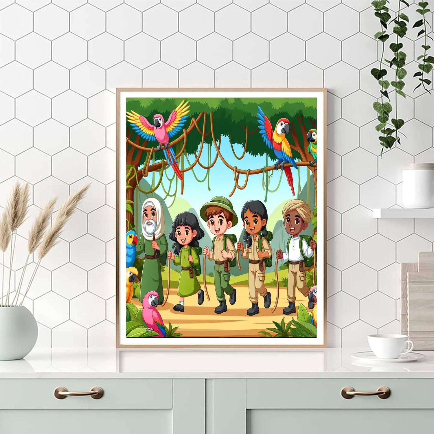 Jungle Expedition Escapade Paint By Numbers Art