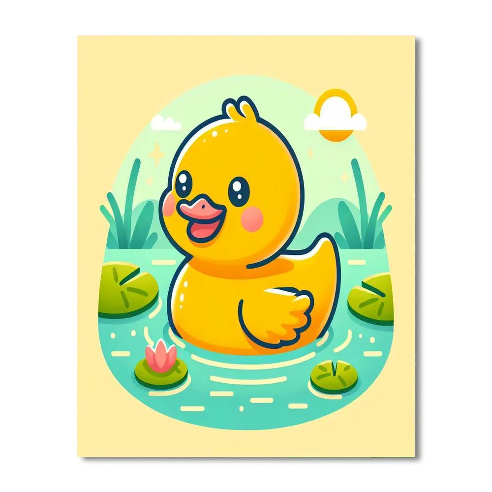 Cheerful Duck Numbered Painting Kits