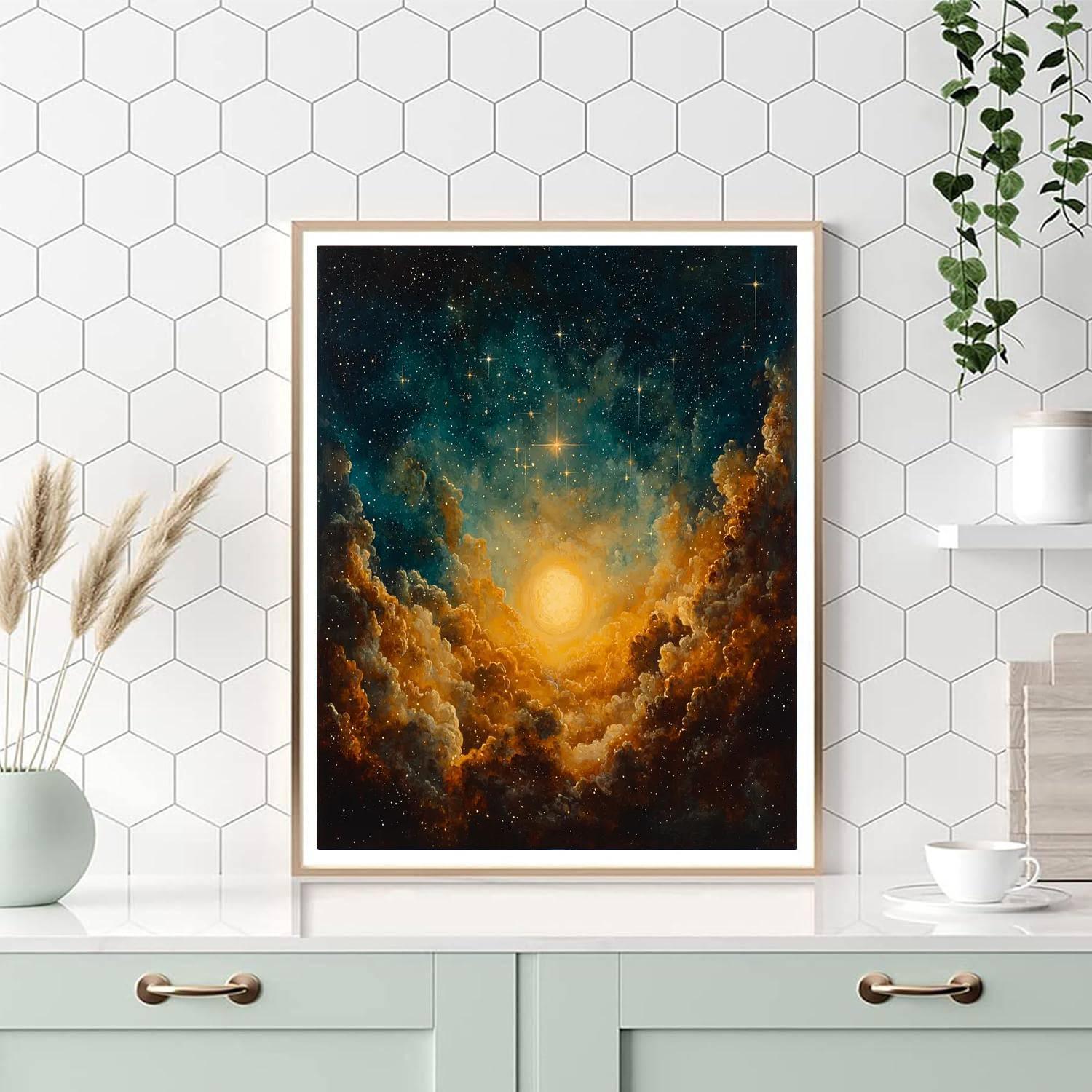 Michelangelo Inspired Michelangelo's Celestial Wonders  Numbered Painting Kits