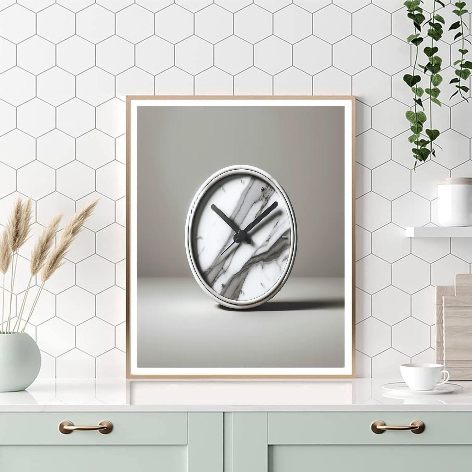 Marble Horizon Clock Paint By Number