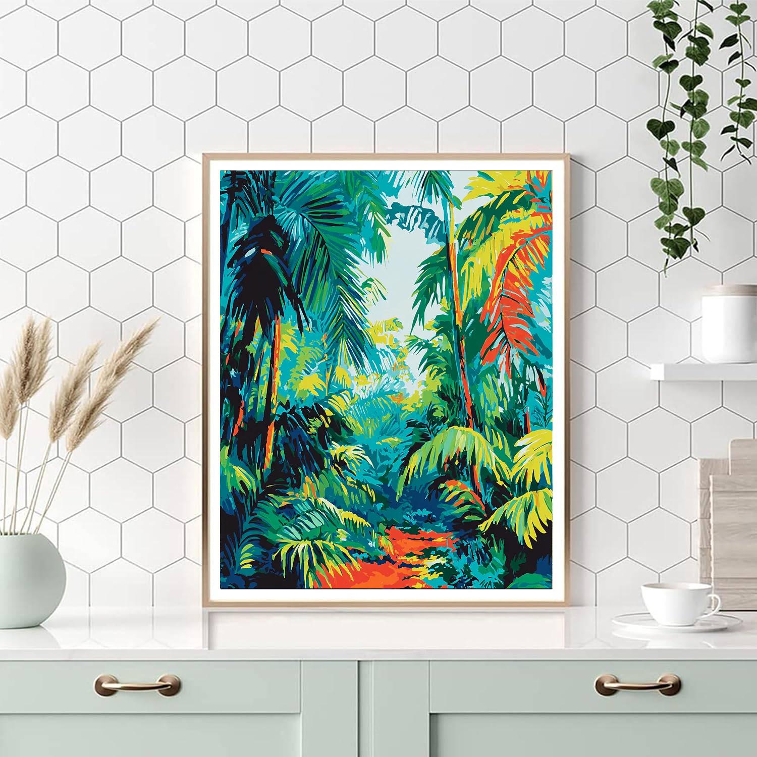 Beatriz Milhazes Inspired Vivid Amazon Rainforest  Paint By Numbers