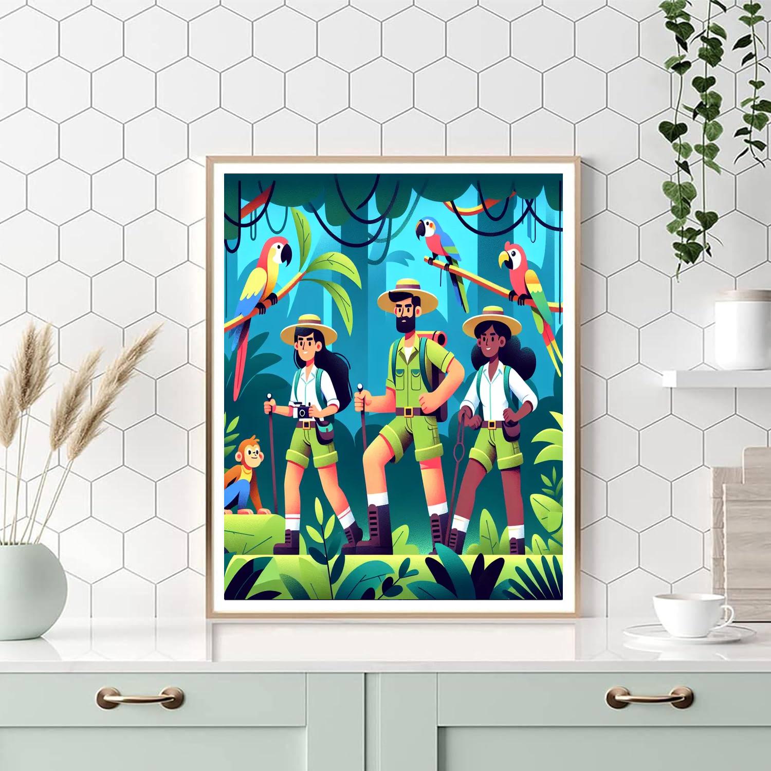 Jungle Explorer's Paradise DIY Paint By Numbers