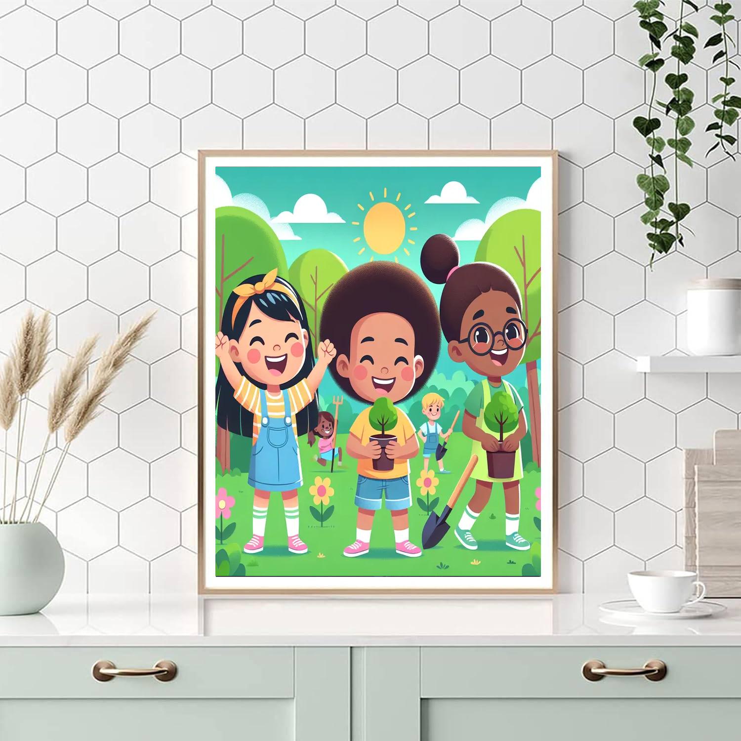 Eco-friendly Earth Adventures Painting Number Kit