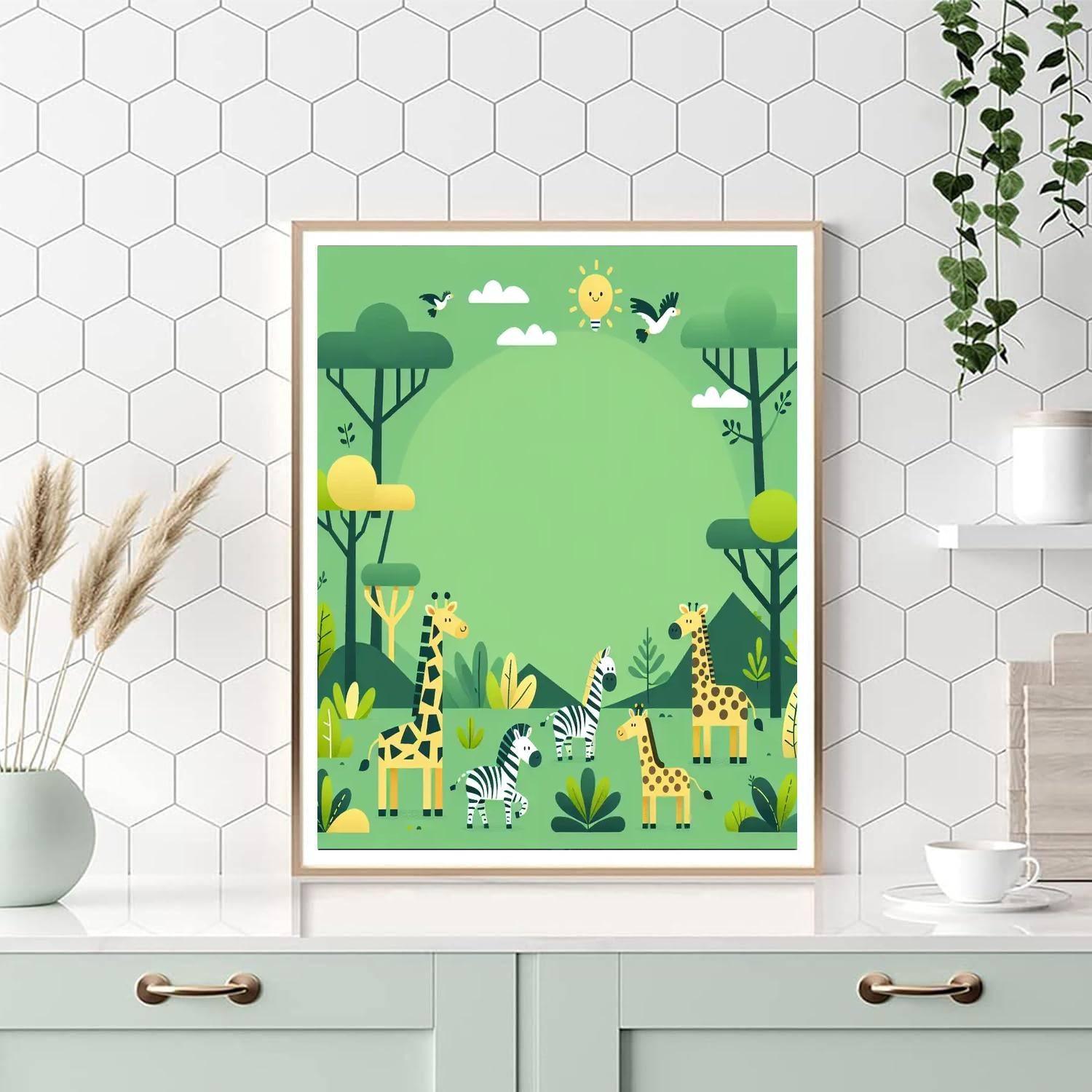 Sunny Jungle Safari Paint By Numbers Kits