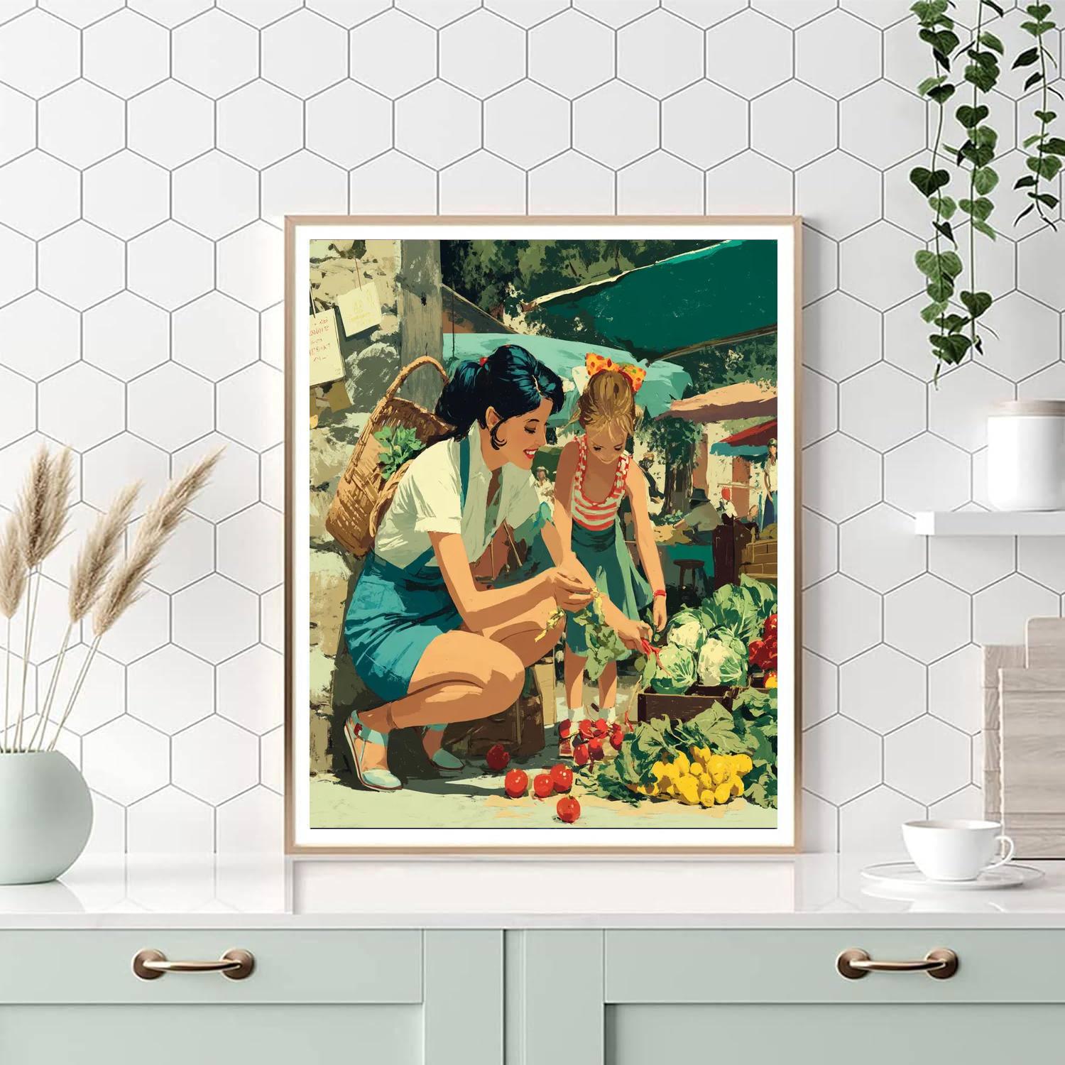 Mornings At The Market Paint By Numbers Kits