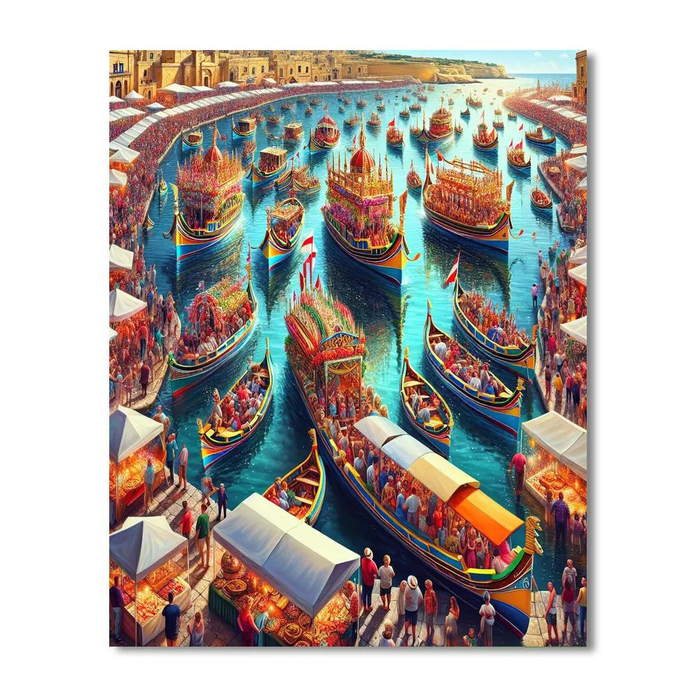 Luzzu Festival - Malta Painting Number Kit