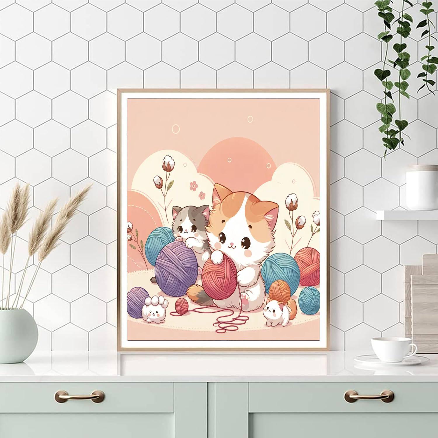 Cuddle Up With Kittens Numbered Painting Kits