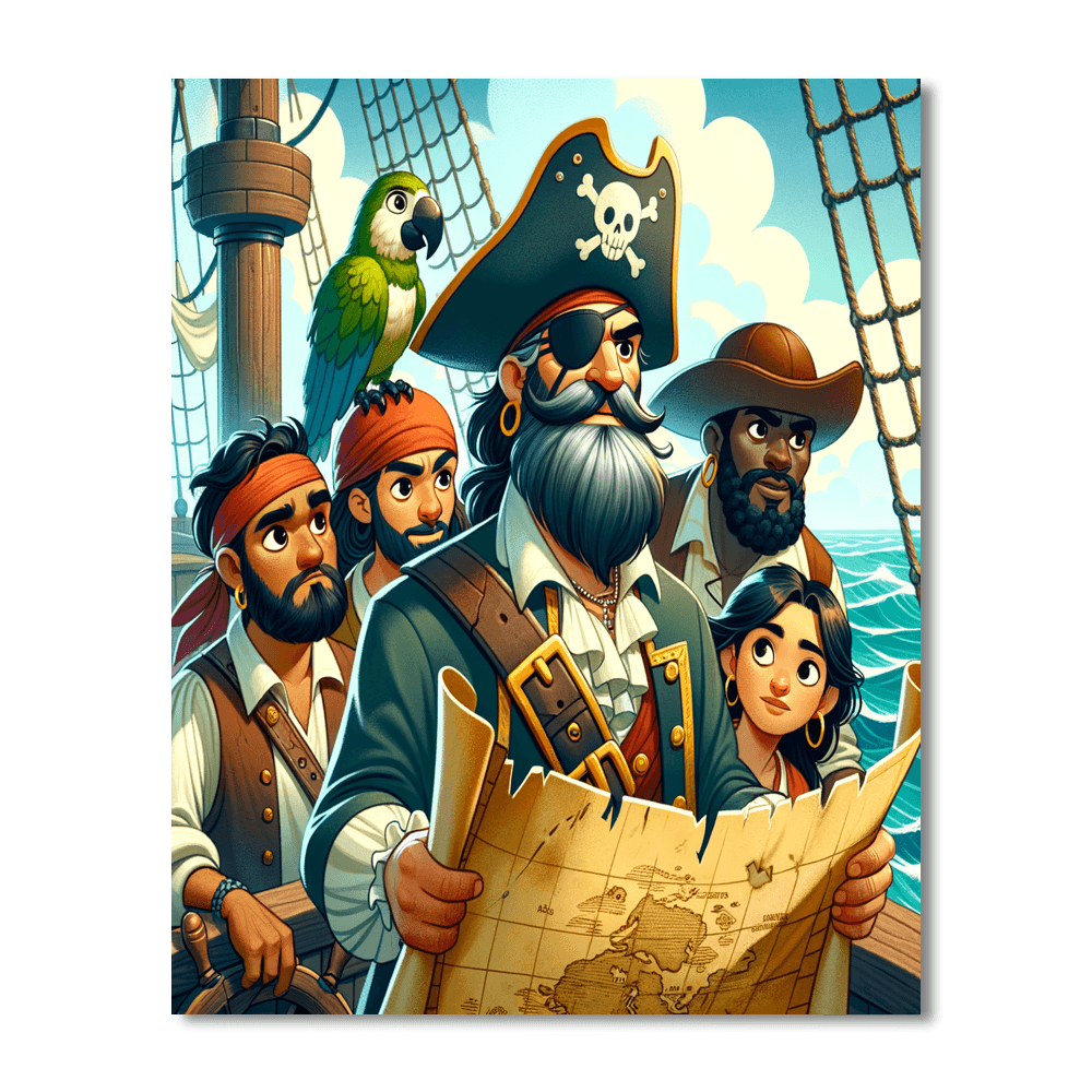 Brave Pirate Voyage DIY Paint By Numbers