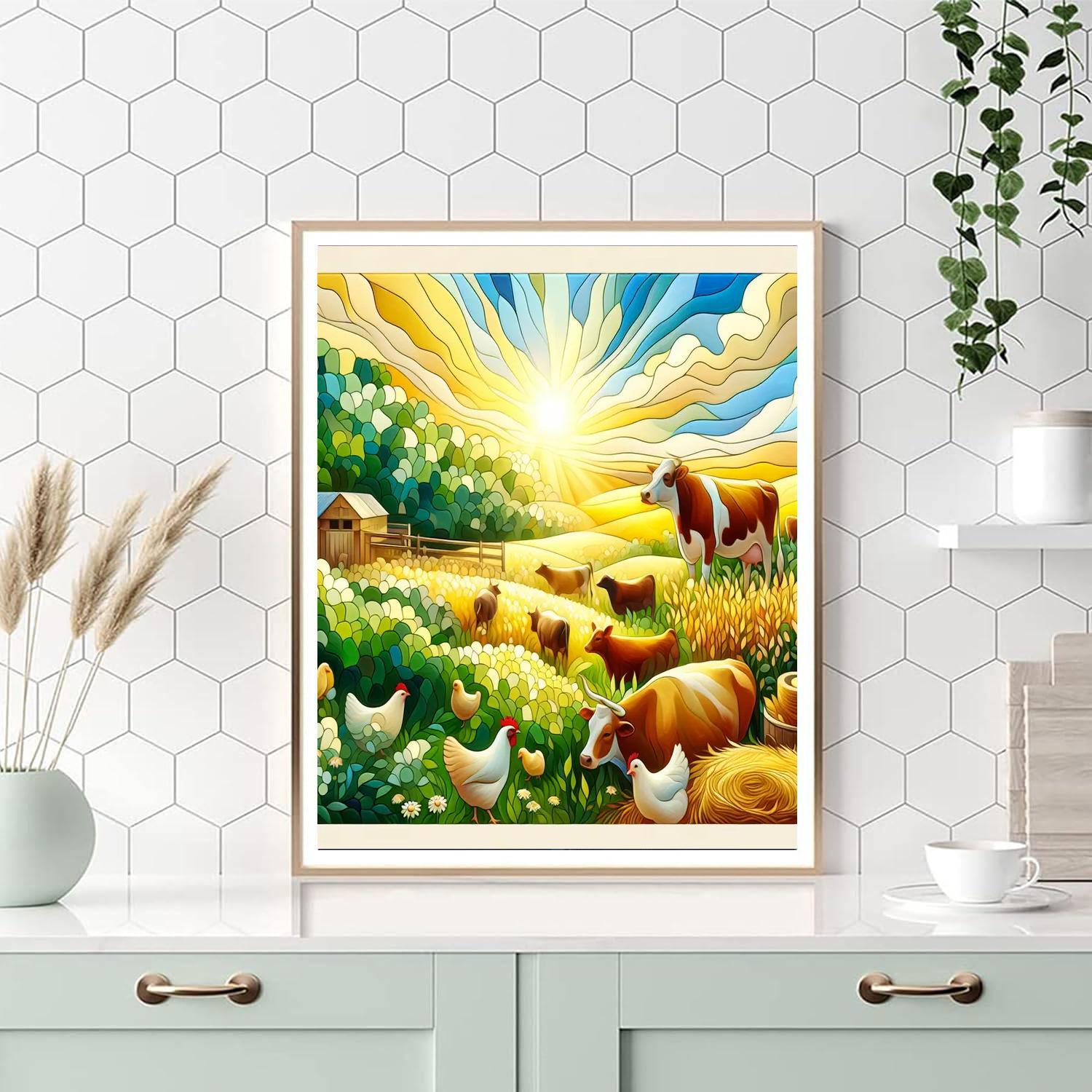 Bright Day At The Farm Paint By Color